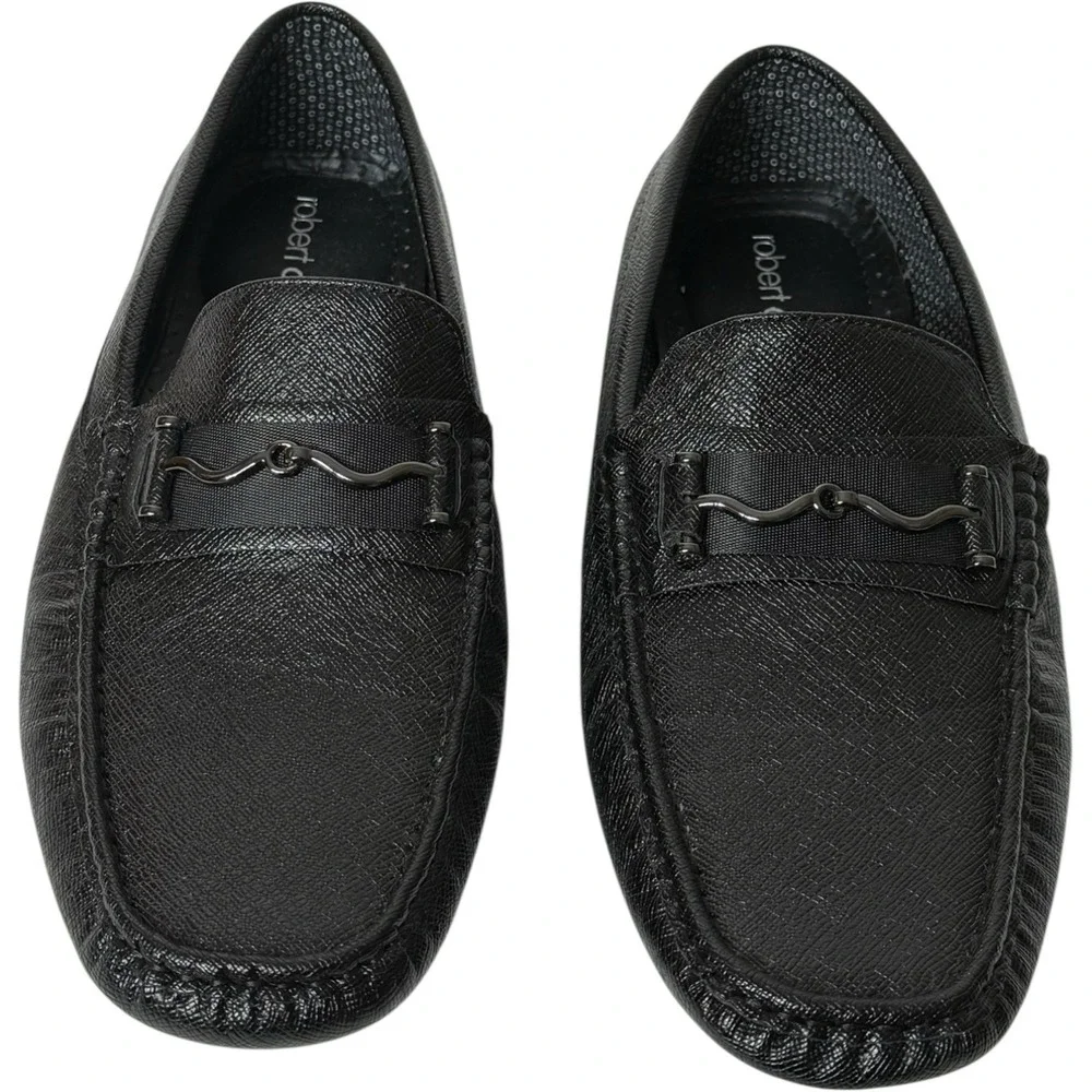 Robert‎ David Textured Black Slip On Cushioned Loafers Mens 15M